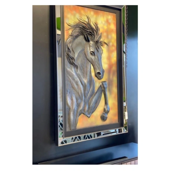 Tasarım Aynalı Atlı Tablo