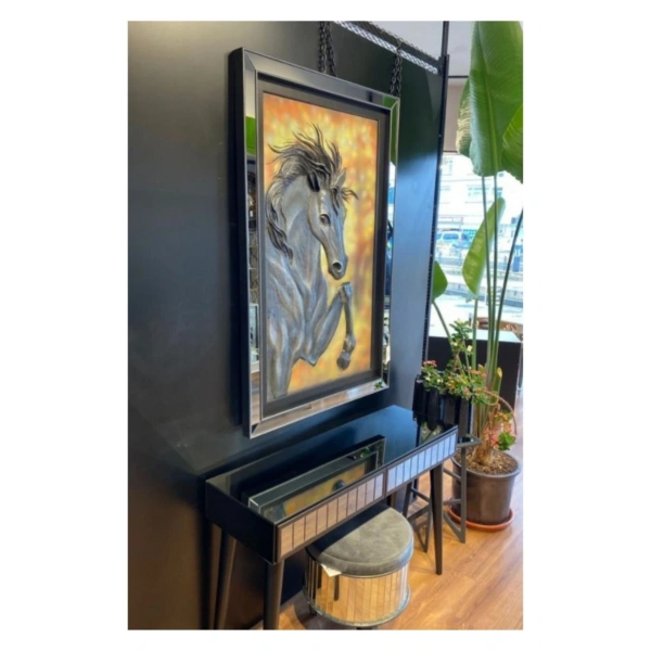 Tasarım Aynalı Atlı Tablo