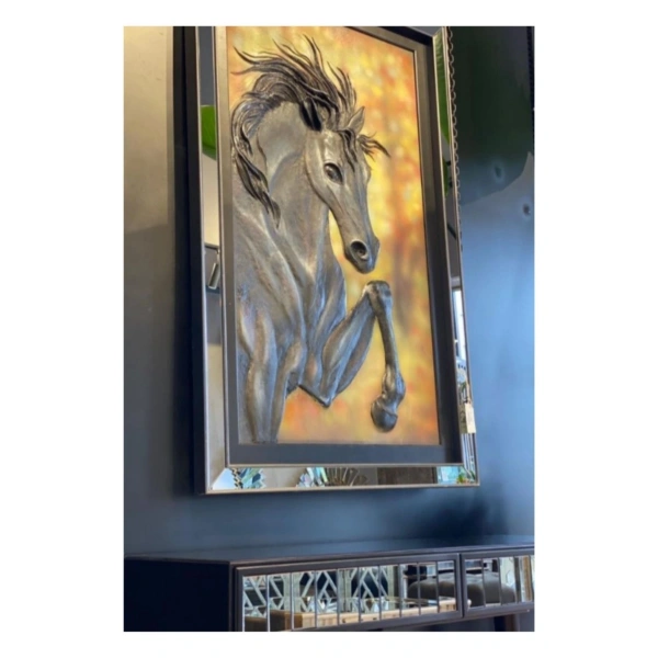 Tasarım Aynalı Atlı Tablo