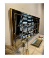 Parçalı Detay Masif Ağaç Çerçeve Dikdörtgen Dekoratif Duvar Aynası 80x180cm