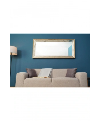 Sunset Masif Ağaç Çerçeve Dikdörtgen Dekoratif Duvar Aynası 80x180cm