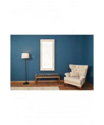 Pix Sun Masif Ağaç Çerçeve Dikdörtgen Dekoratif Duvar Aynası 80x180cm