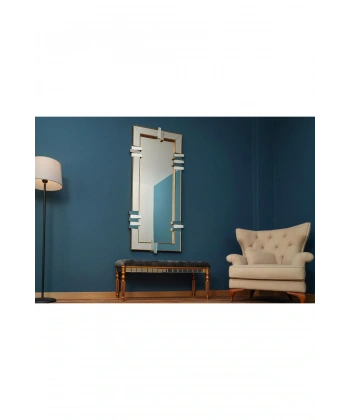 Creative Rect Masif Ağaç Çerçeve Dikdörtgen Dekoratif Duvar Aynası 80x180cm