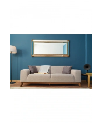 Artful Gold Masif Ağaç Çerçeve Dikdörtgen Dekoratif Duvar Aynası 80x180cm