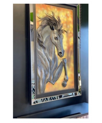 Tasarım Aynalı Atlı Tablo