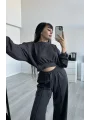 Gri Modal Sweatshirt Jogger Takım