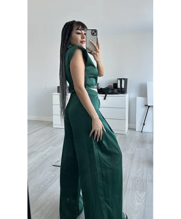 Saten Kumaş Pantolon Ceket İkili Takım