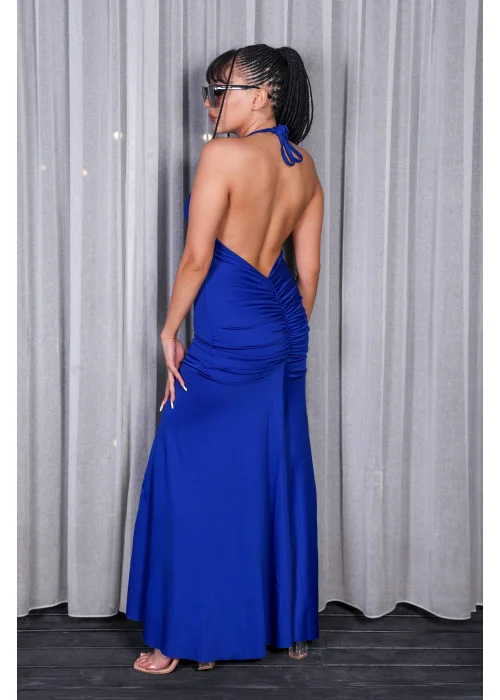 SIRT DEKOLTE UZUN ELBİSE