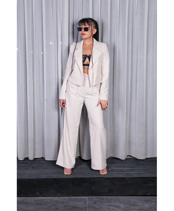 Pens Detaylı Pantolon ve Ceket Takımı