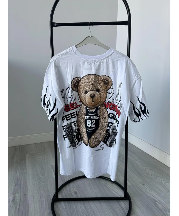 UNİSEX AYI BASKILI T-SHIRT