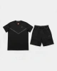 NSW Tech Fleece Şort & T-shirt Takımı – Siyah