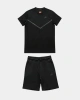 NSW Tech Fleece Şort & T-shirt Takımı – Siyah