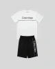CK Printed T-shirt & Şort Takımı - Beyaz