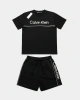 CK Printed T-shirt & Şort Takımı - Siyah