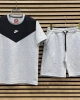 NSW Tech Fleece Şort & T-shirt Takımı – Siyah/Gri