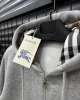 BURBRY Classic Fermuarlı Hoodie – Gri