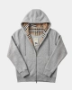 BURBRY Classic Fermuarlı Hoodie – Gri