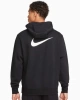 NSW NK Font Kapüşonlu Hoodie – Siyah