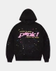 SPIDER Pink Kapüşonlu Hoodie – Siyah
