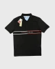 TOMMY H. Printed Polo T-shirt – Siyah