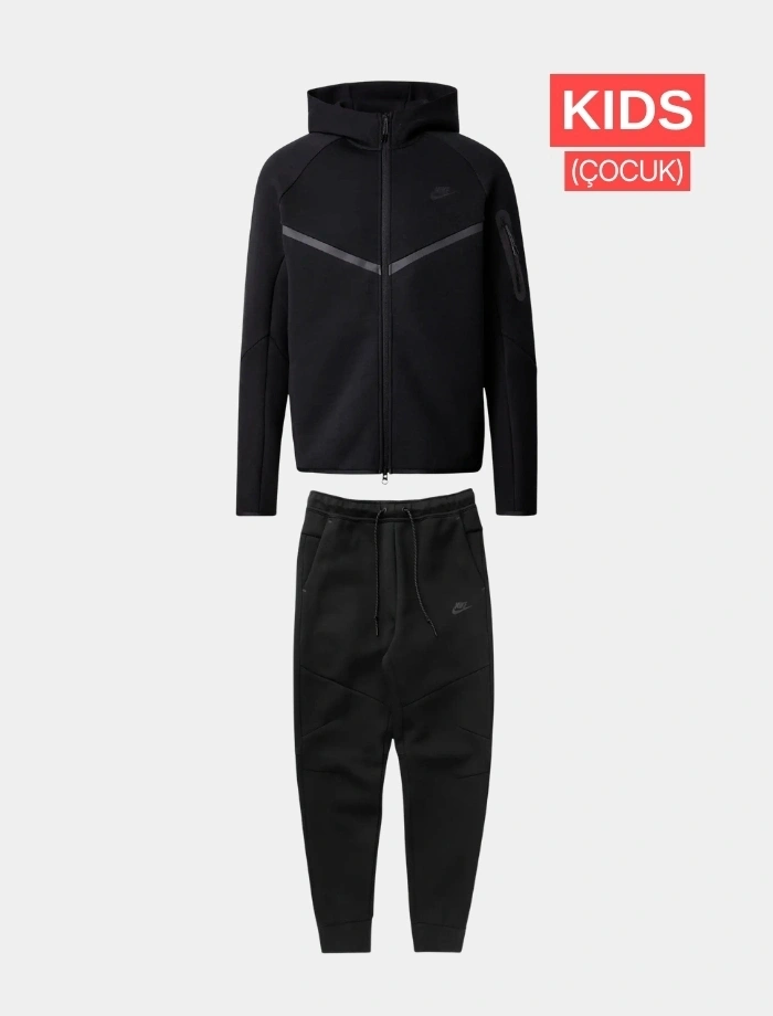 Tech Fleece 5th Çocuk Eşofman Takımı - Siyah