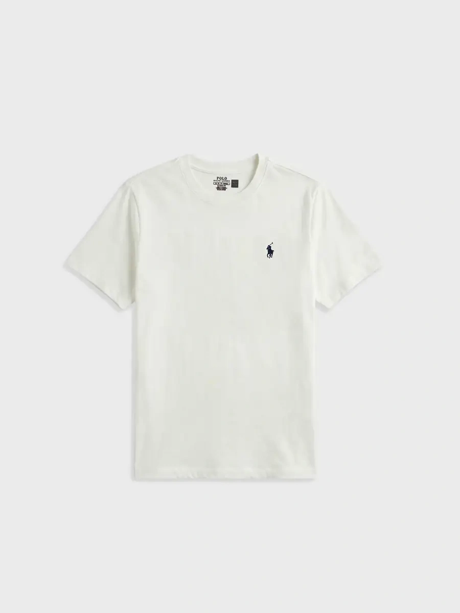 Ralph L. Basic İşleme Logo T-shirt - Beyaz