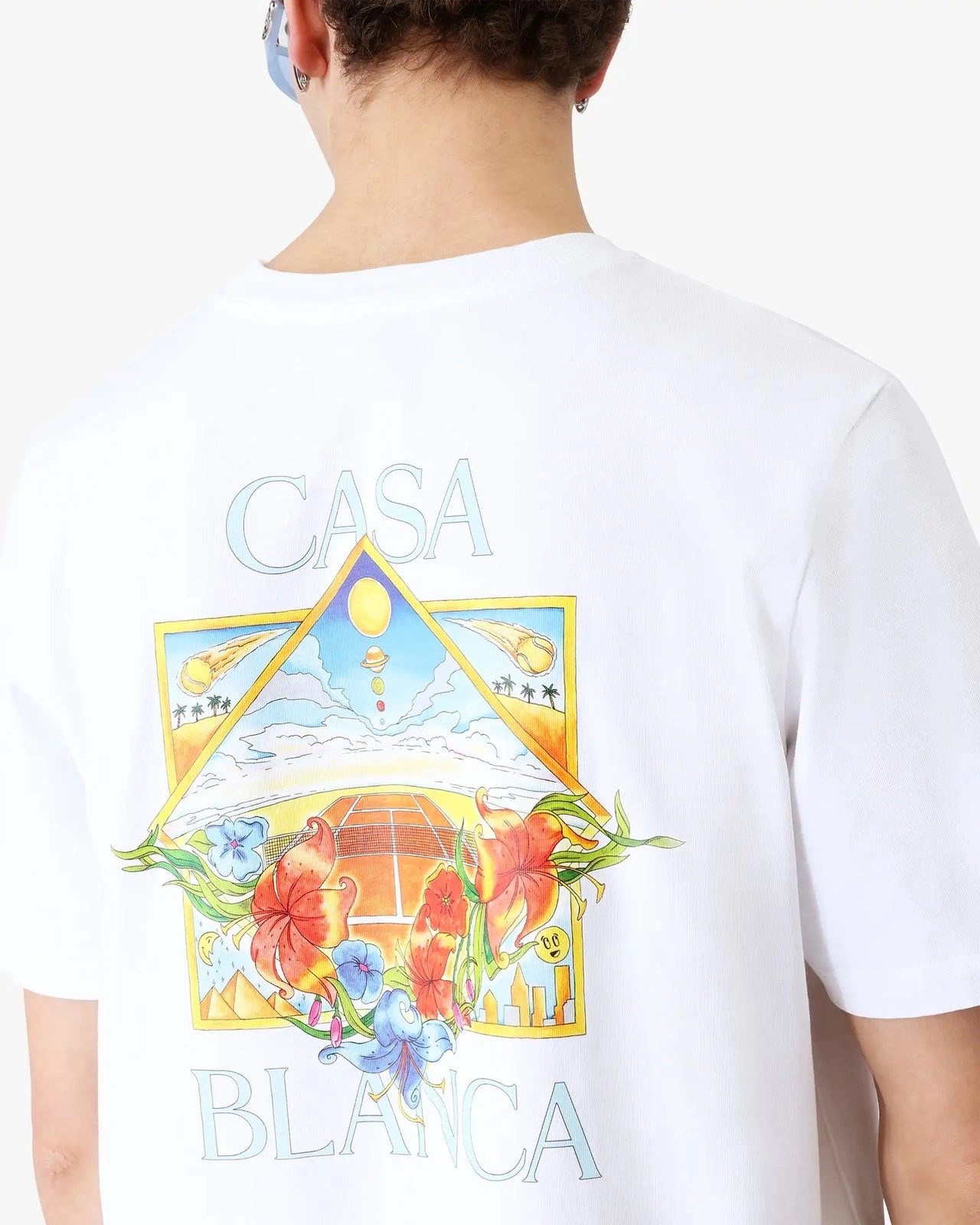 CASABLNC Baskılı 4532 T-shirt - Beyaz