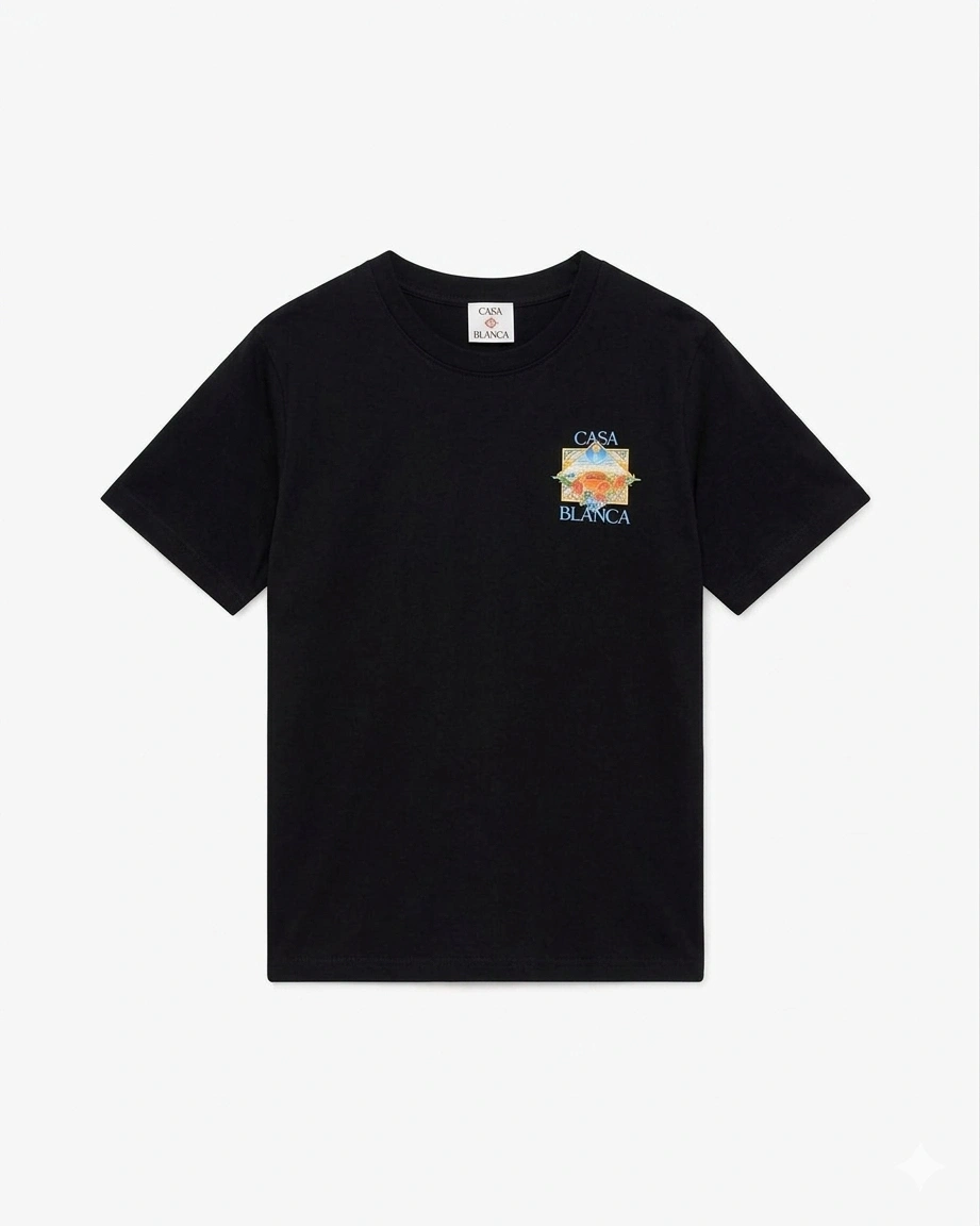 CASABLNC Baskılı 4532 T-shirt - Siyah