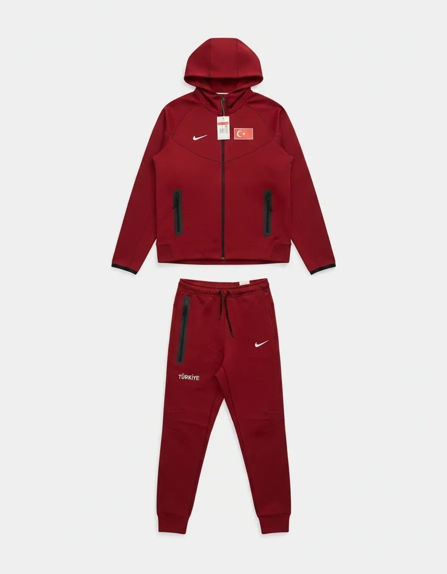 Tech Fleece 2026 Premium Türkiye Eşofman Takımı - Bordo