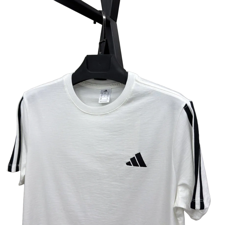 ADDS İşlemeli Line T-shirt – Beyaz