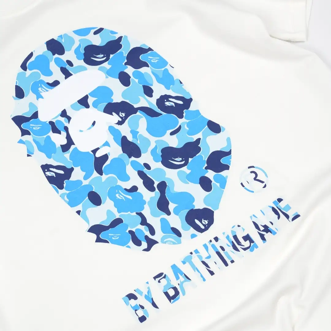 BAPE Abc Camo Blue T-shirt - Beyaz
