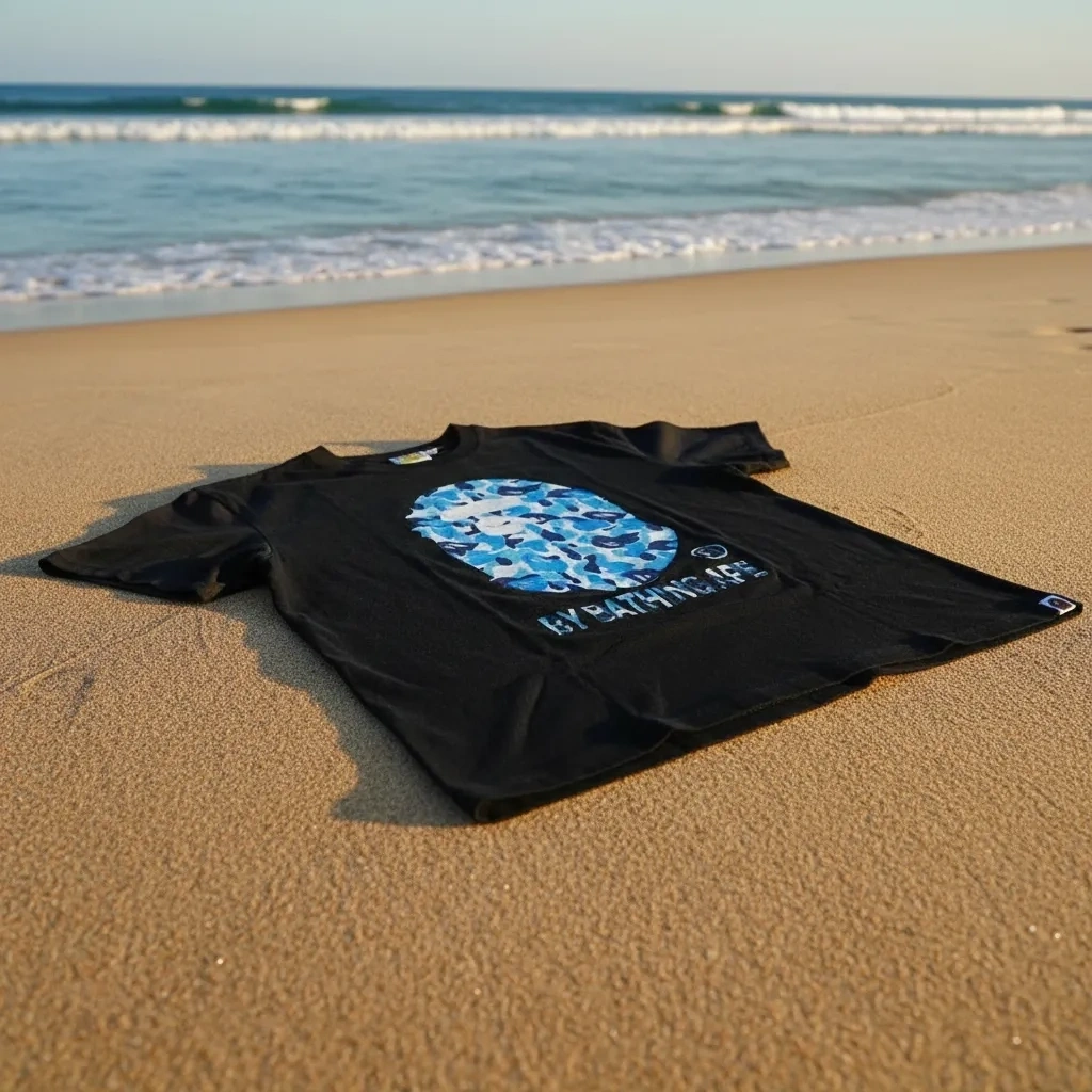 BAPE Abc Camo Blue T-shirt - Siyah