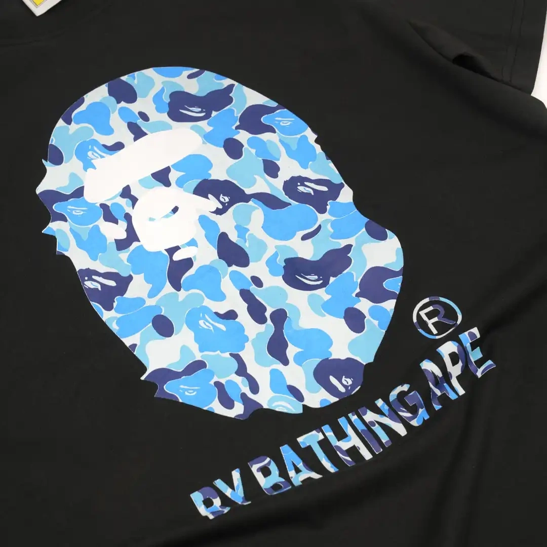 BAPE Abc Camo Blue T-shirt - Siyah