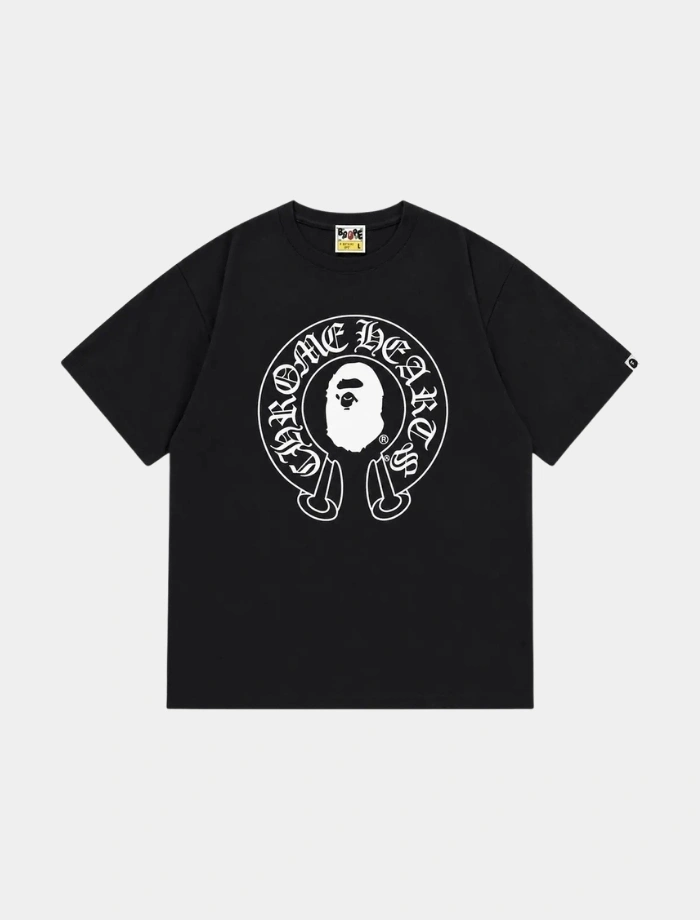 BAPE x Chrome Hearts T-shirt - Siyah
