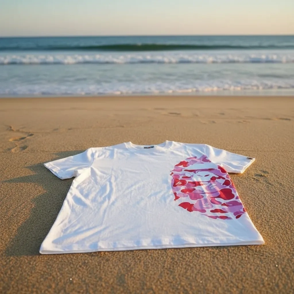 BAPE Pink Camo Side T-shirt - Beyaz