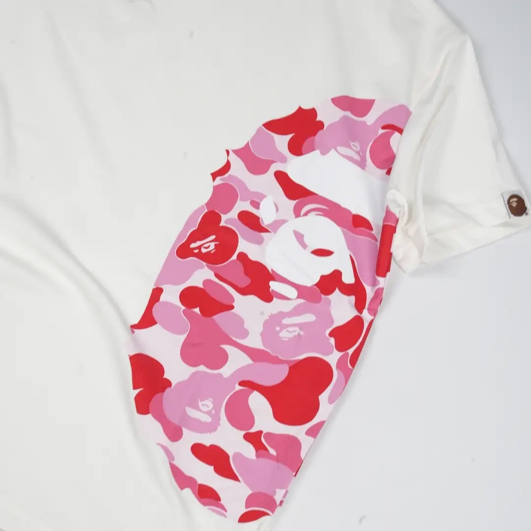 BAPE Pink Camo Side T-shirt - Beyaz