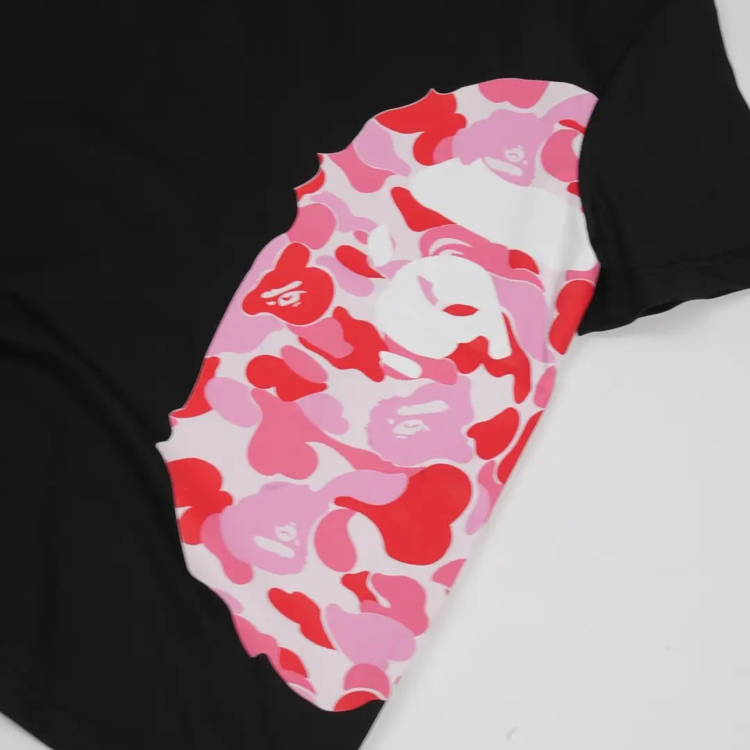 BAPE Pink Camo Side T-shirt - Siyah