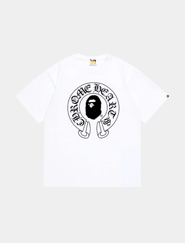 BAPE x Chrome Hearts T-shirt - Beyaz