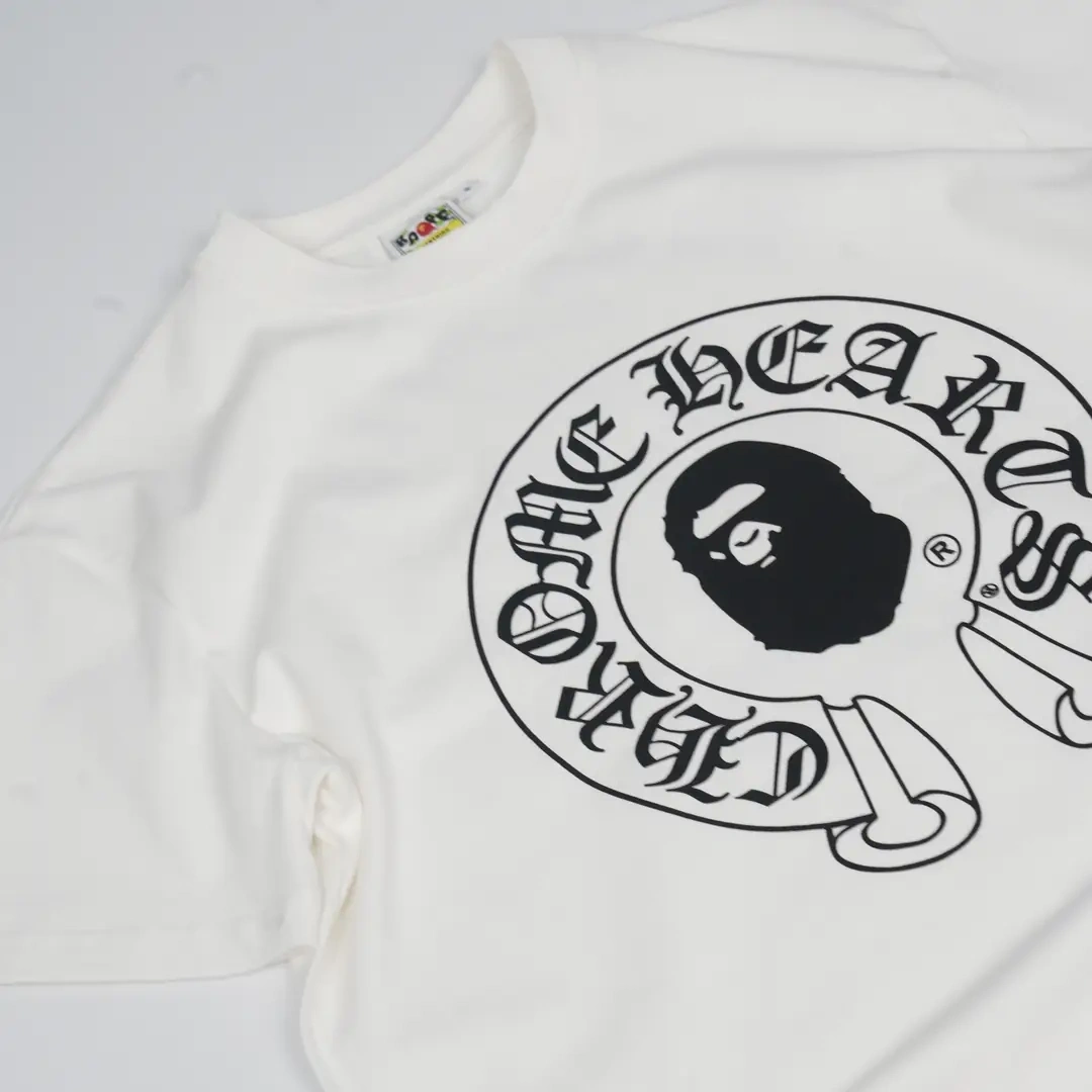 BAPE x Chrome Hearts T-shirt - Beyaz