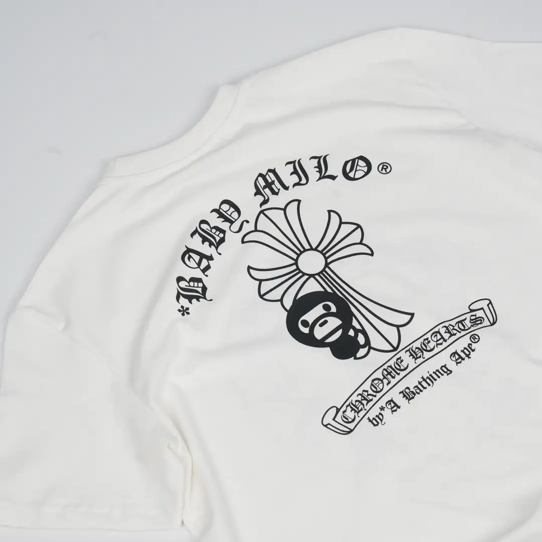 BAPE x Chrome Hearts T-shirt - Beyaz