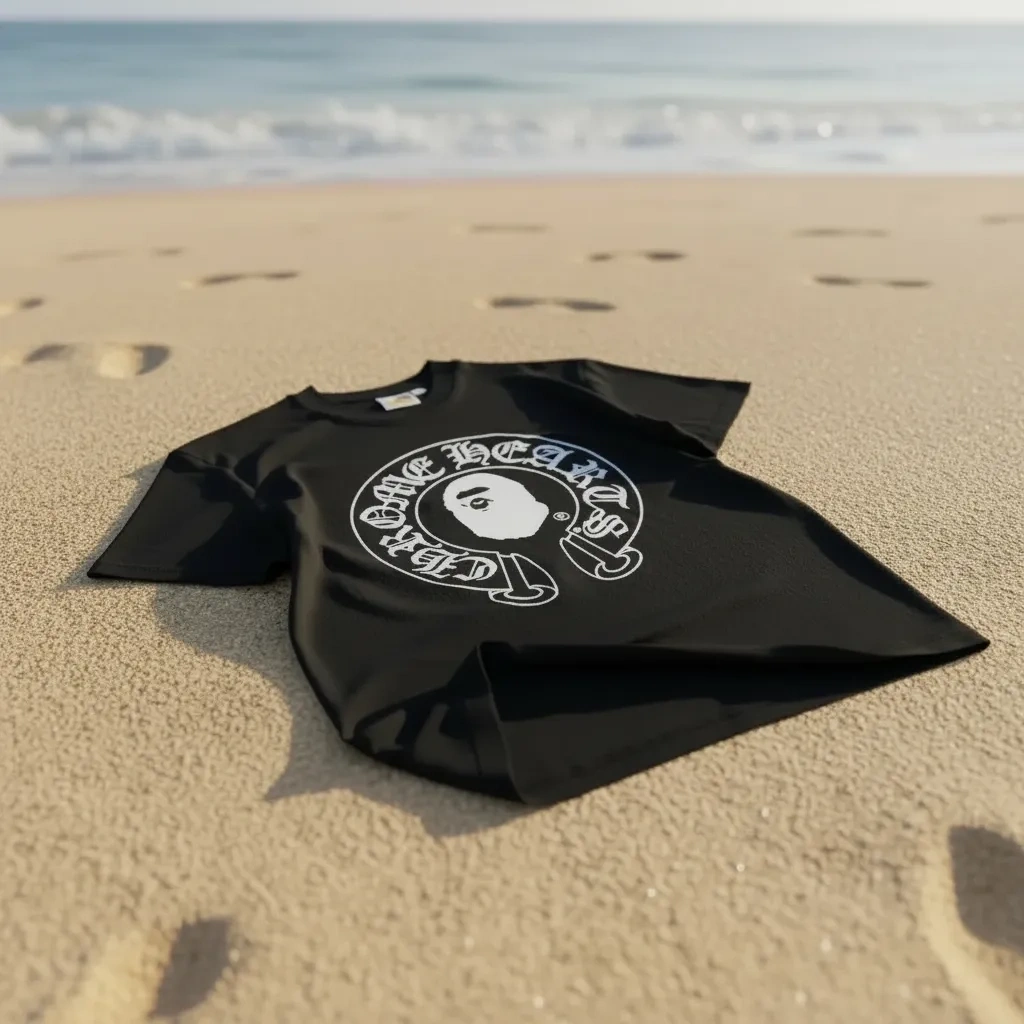 BAPE x Chrome Hearts T-shirt - Siyah