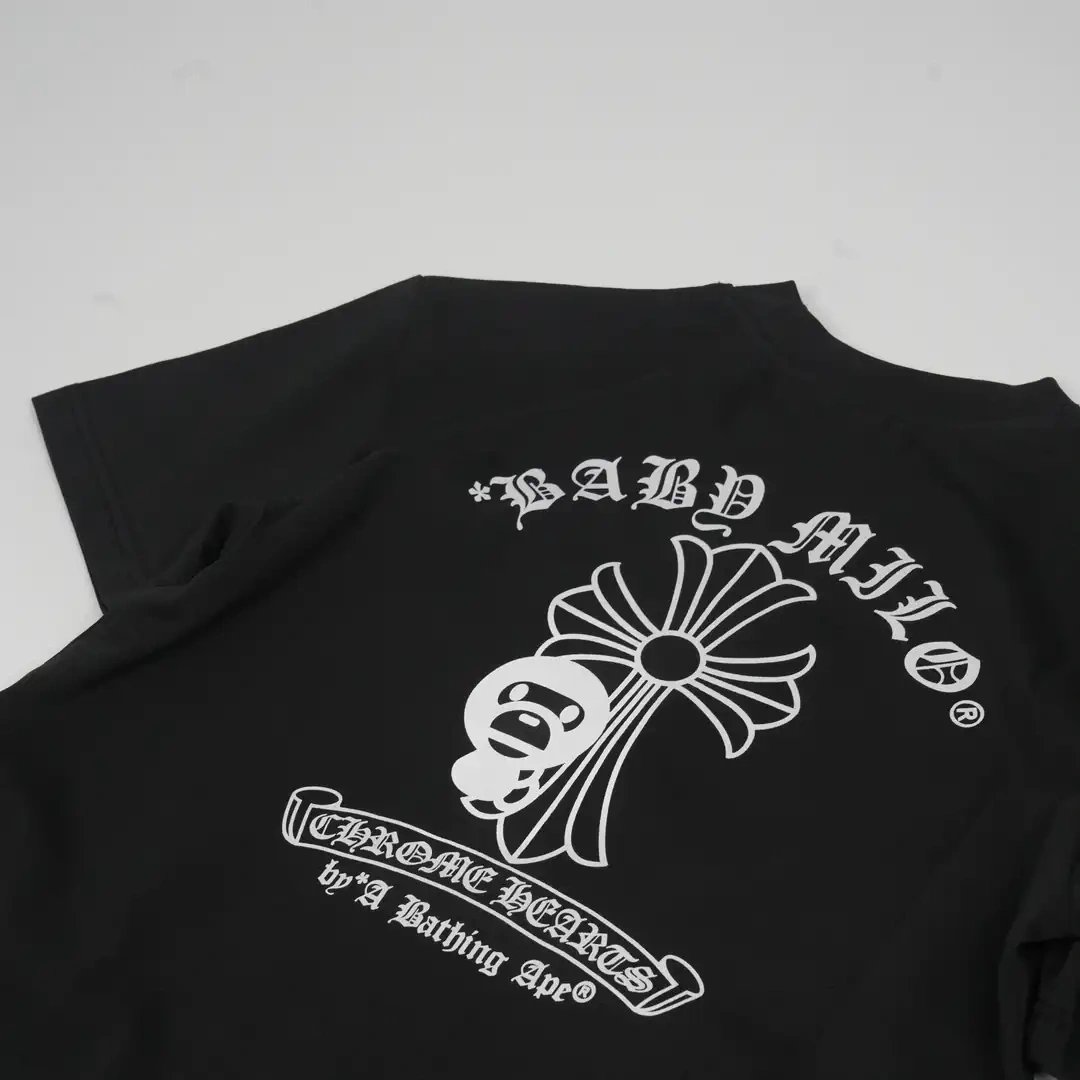 BAPE x Chrome Hearts T-shirt - Siyah