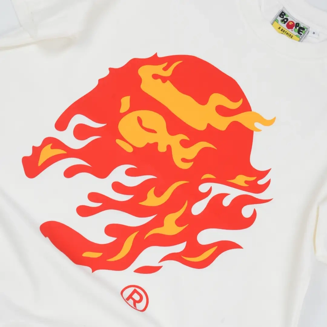 BAPE x Flame Red T-shirt - Beyaz