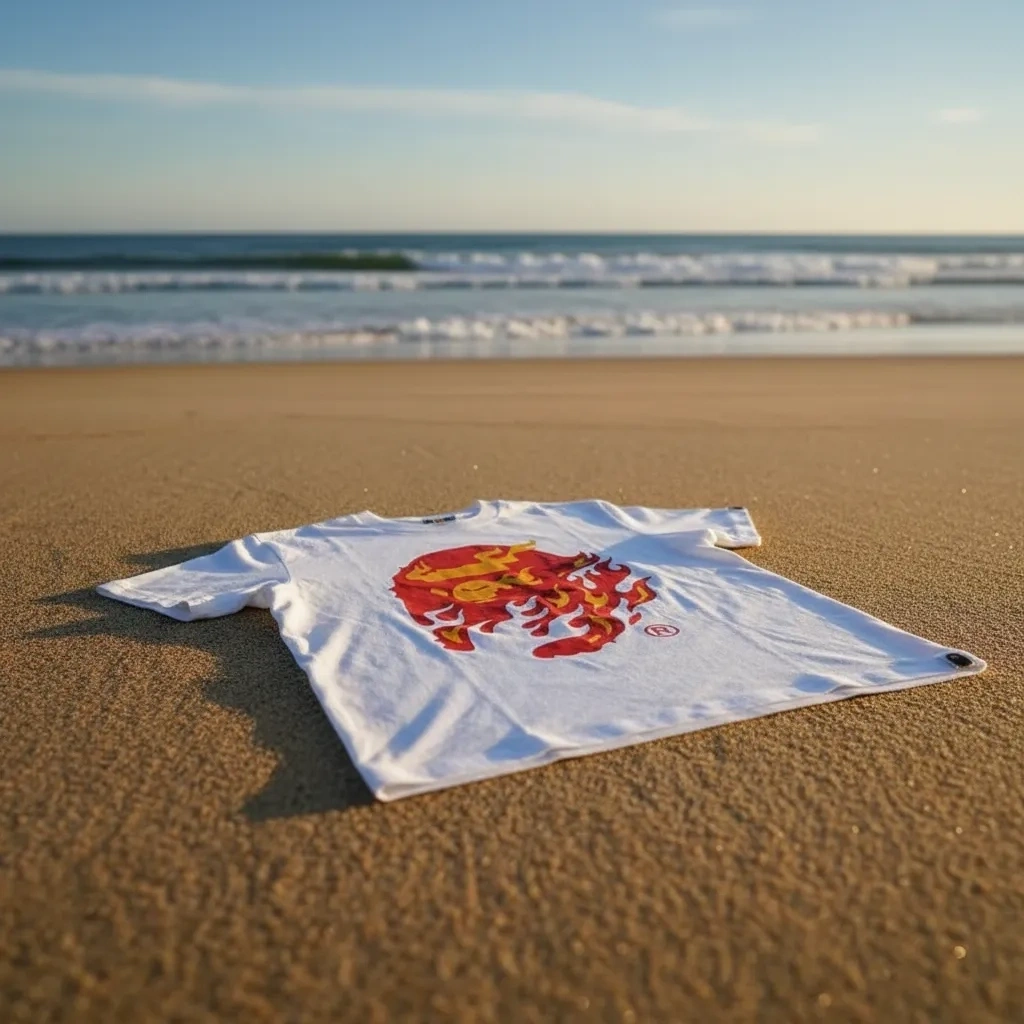 BAPE x Flame Red T-shirt - Beyaz