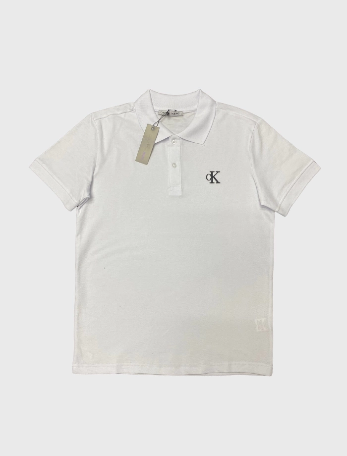 Calvin K. Monologo Polo T-shirt – Beyaz