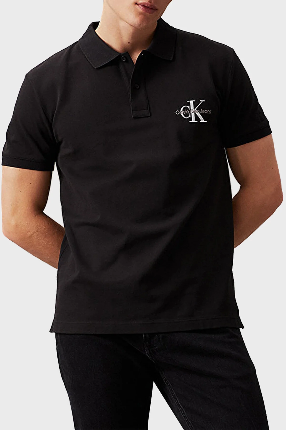 Calvin K. Onlogo Polo T-shirt – Siyah