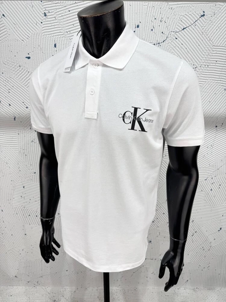 Calvin K. Onlogo Polo T-shirt – Beyaz
