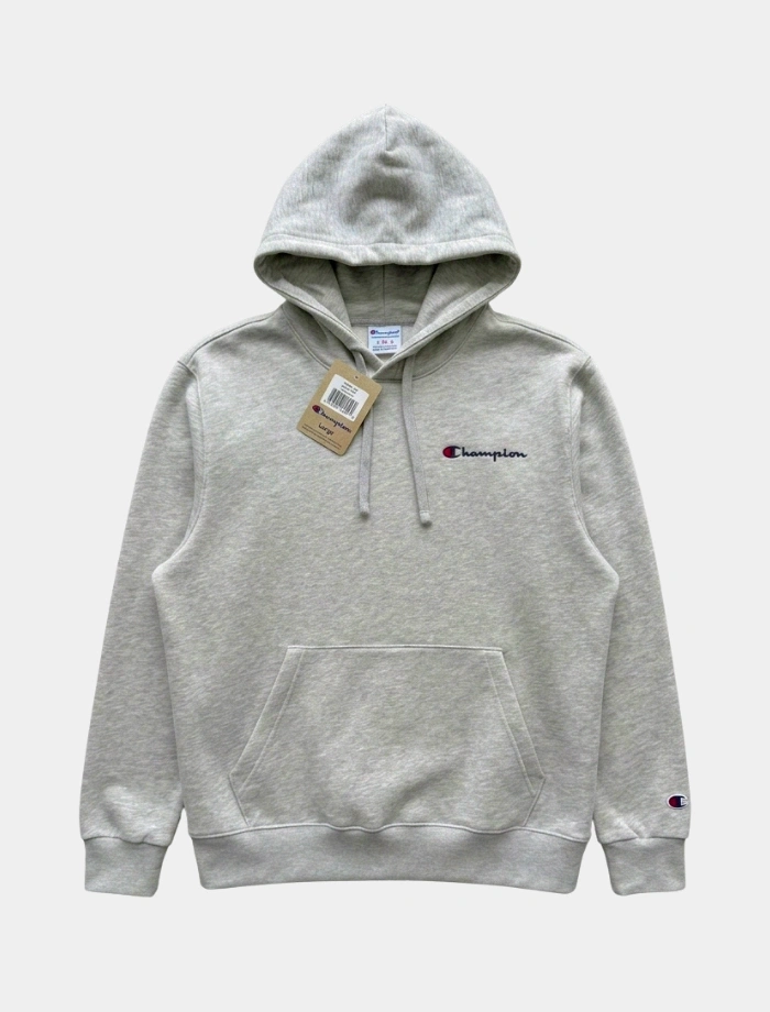 CHMPN Basic Logo Hoodie - Gri