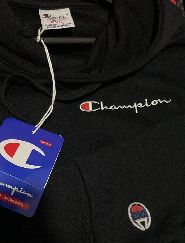 CHMPN Basic Logo Hoodie - Siyah