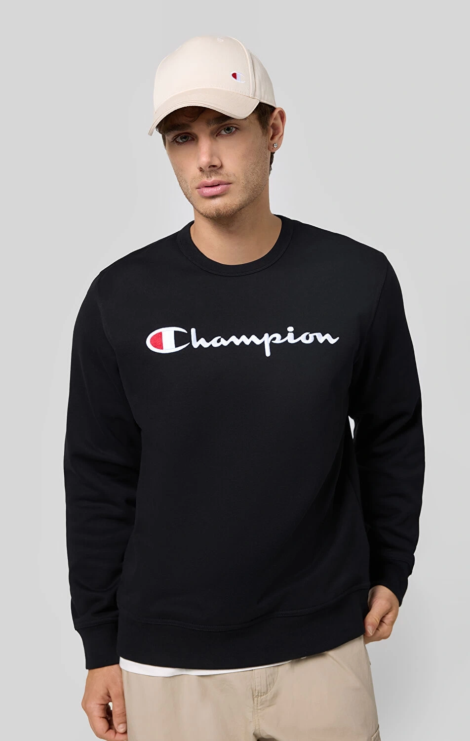 CHMPN Crewneck Sweatshirt- Siyah